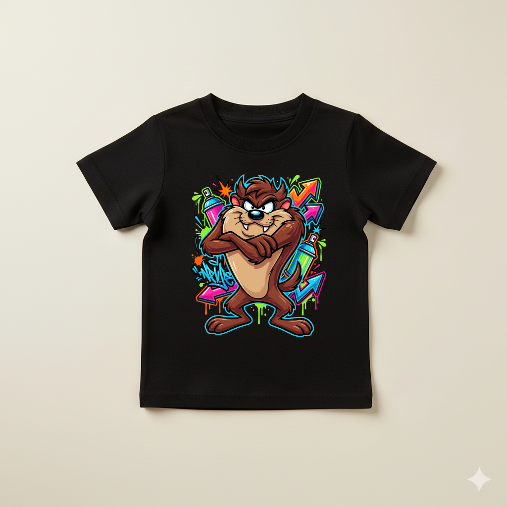 Tricou Copii Taz – 100% Bumbac, Imprimeu Premium, Tricou Looney Tunes