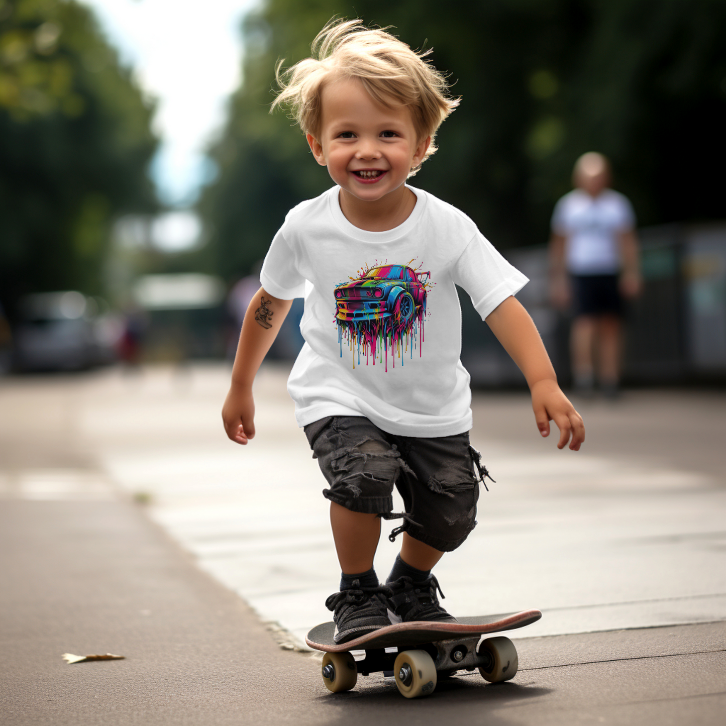 Tricou Mașină Neon Art