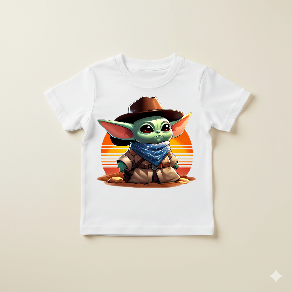 Tricou Copii Grogu – 100% Bumbac, Imprimeu Premium, Tricou Star Wars pentru Copii