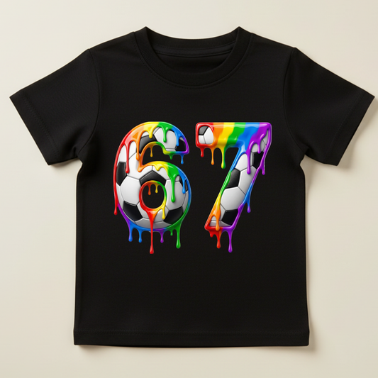 Tricou 67 fotbal multicolor
