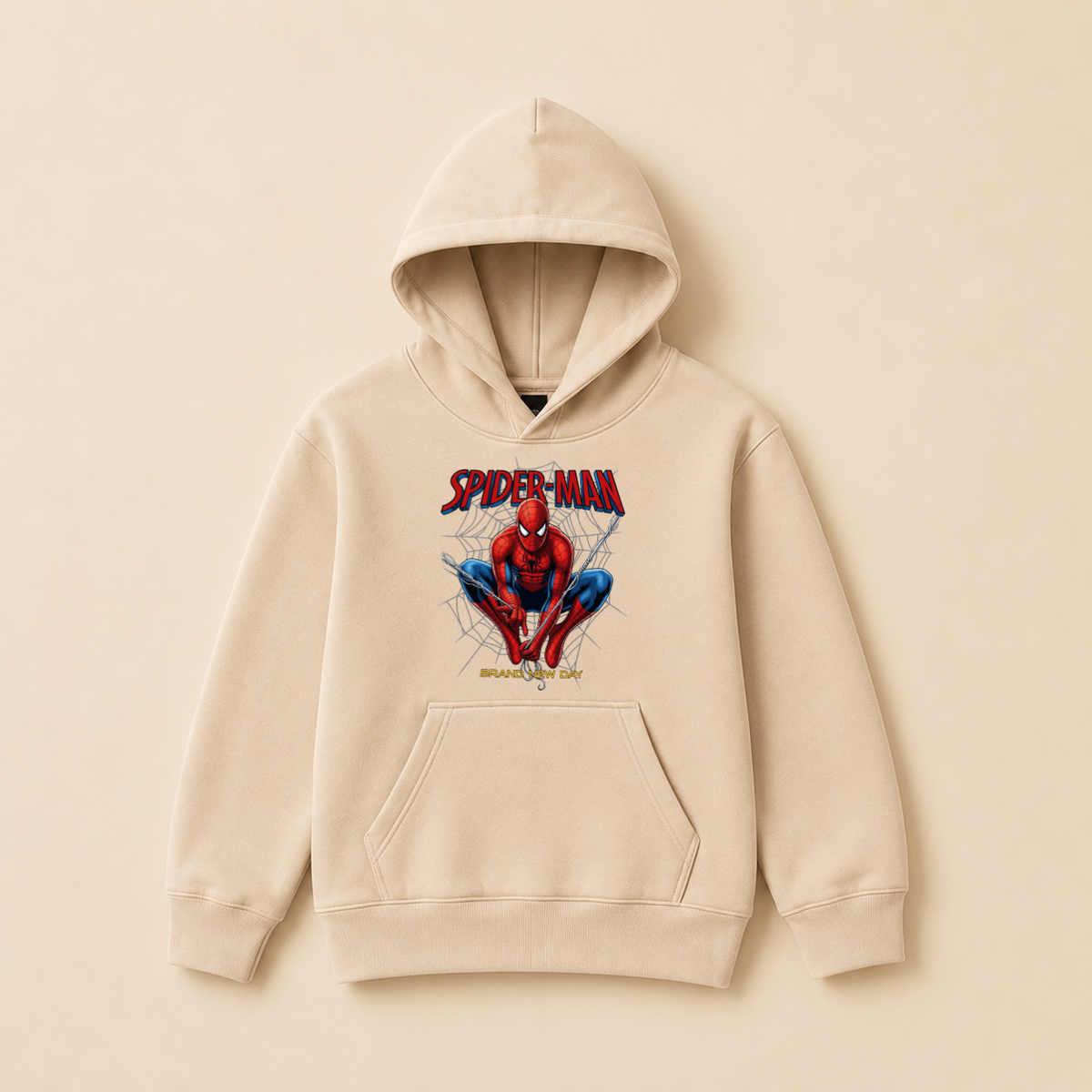 Hanorac Copii Spider-Man Brand New Day din Bumbac, cu Glugă și Interior Căptușit cu Polar