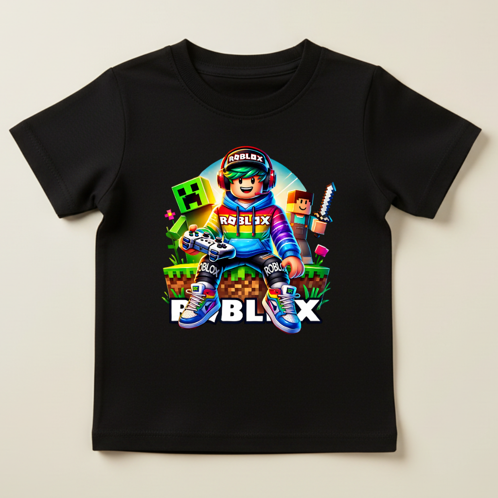 Tricou Roblox pentru Copii – 100% Bumbac, Imprimeu Premium Gaming