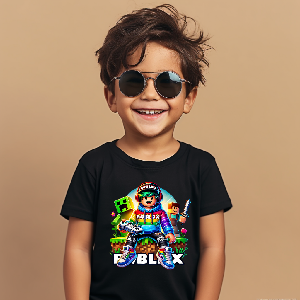 Tricou Roblox pentru Copii – 100% Bumbac, Imprimeu Premium Gaming