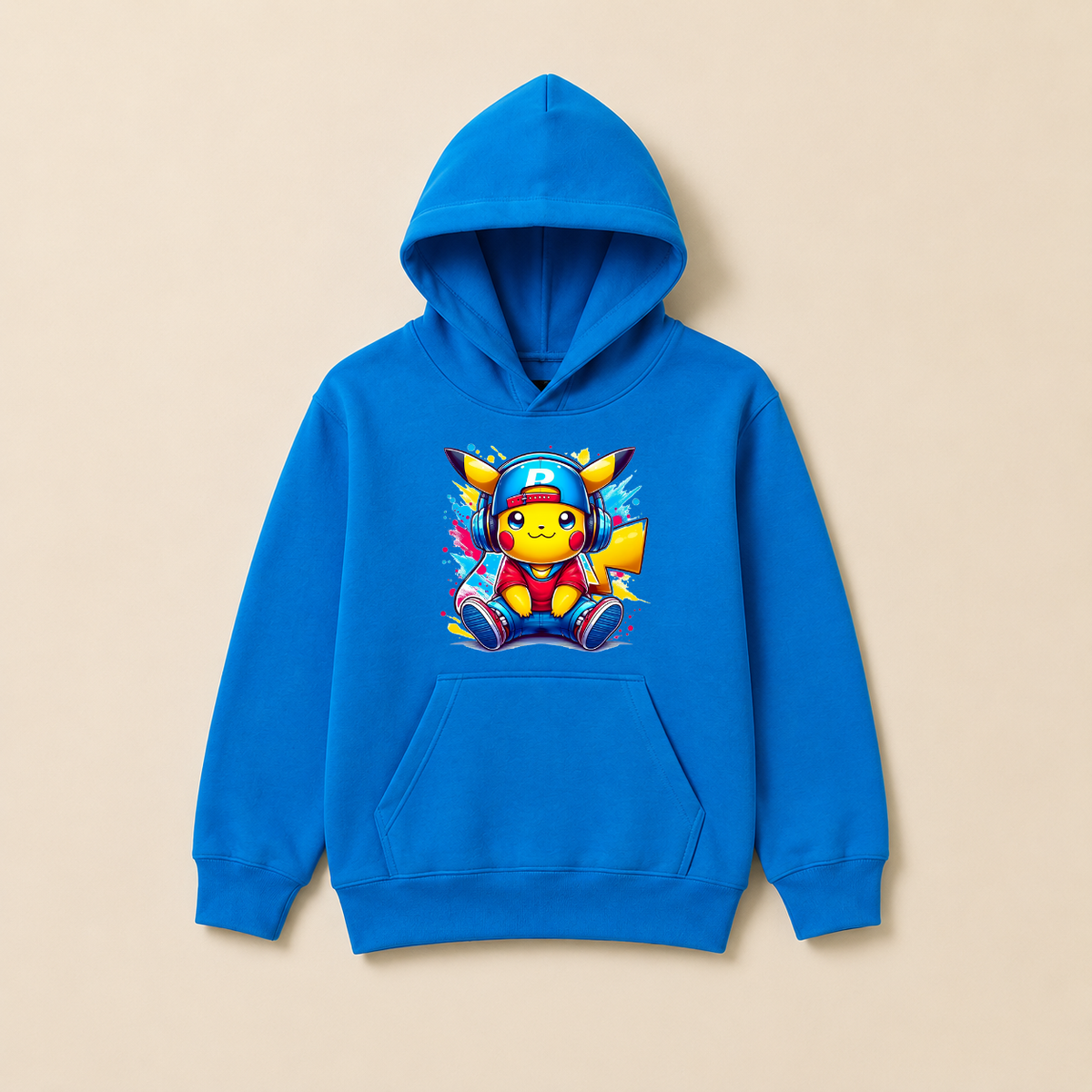 Hanorac Copii Pikachu din Bumbac – cu Glugă și Interior Căptușit cu Polar