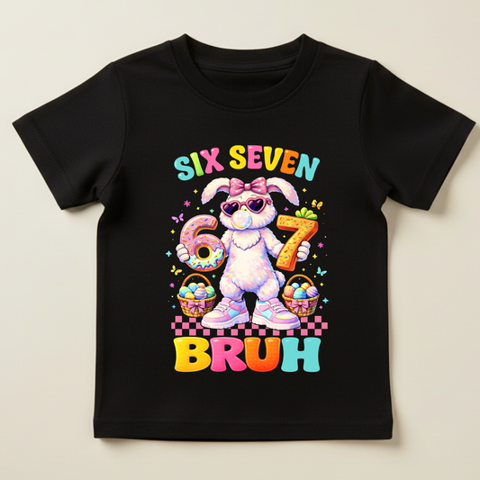 Tricou Six Seven iepuraș roz