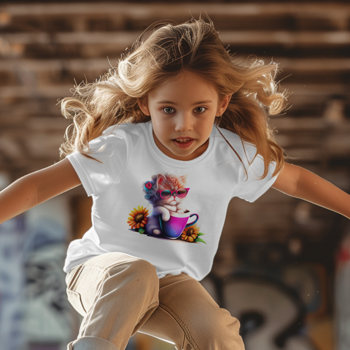 Tricou Pisicuță Floricele