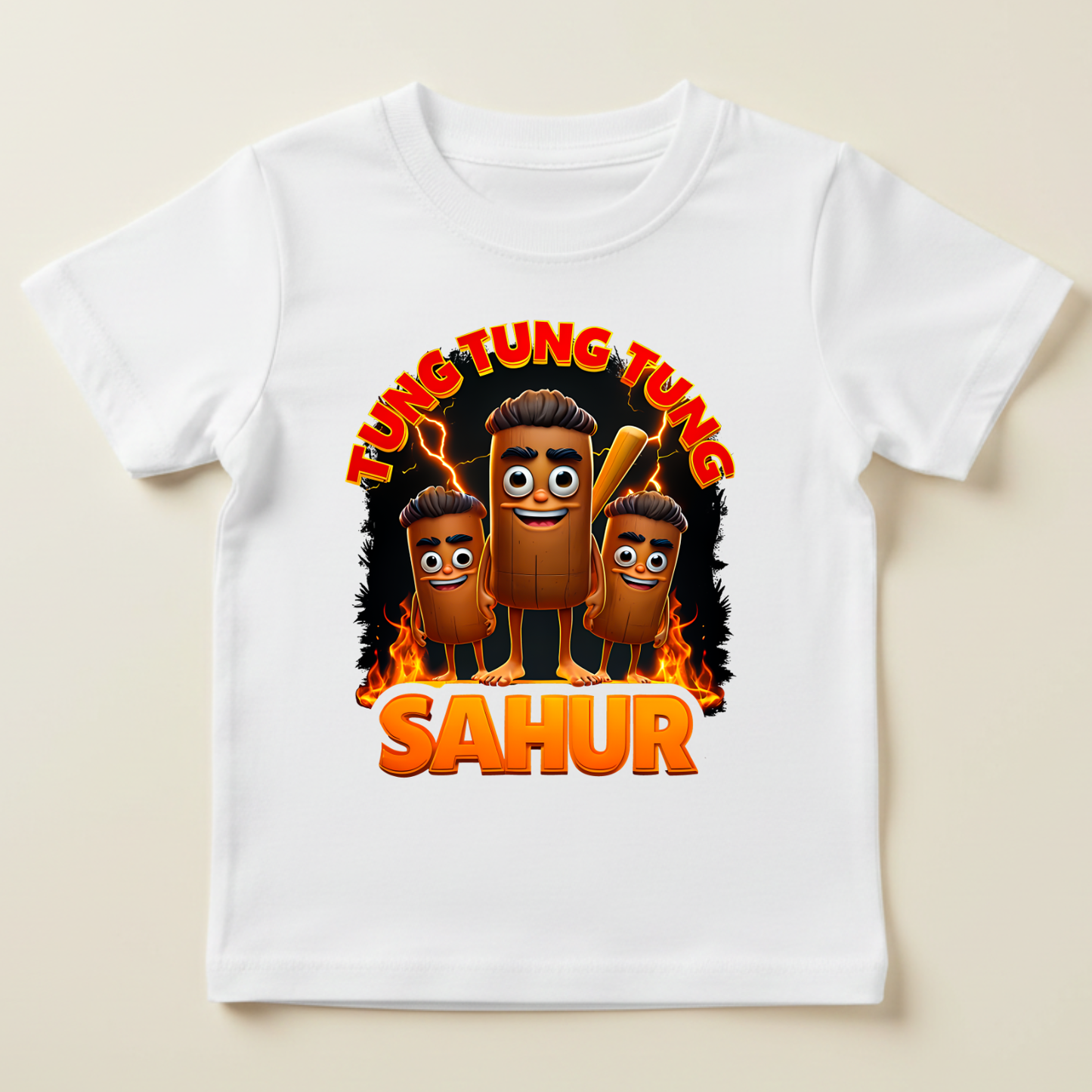 Tricou Brainrot Tung Tung Tung Sahur