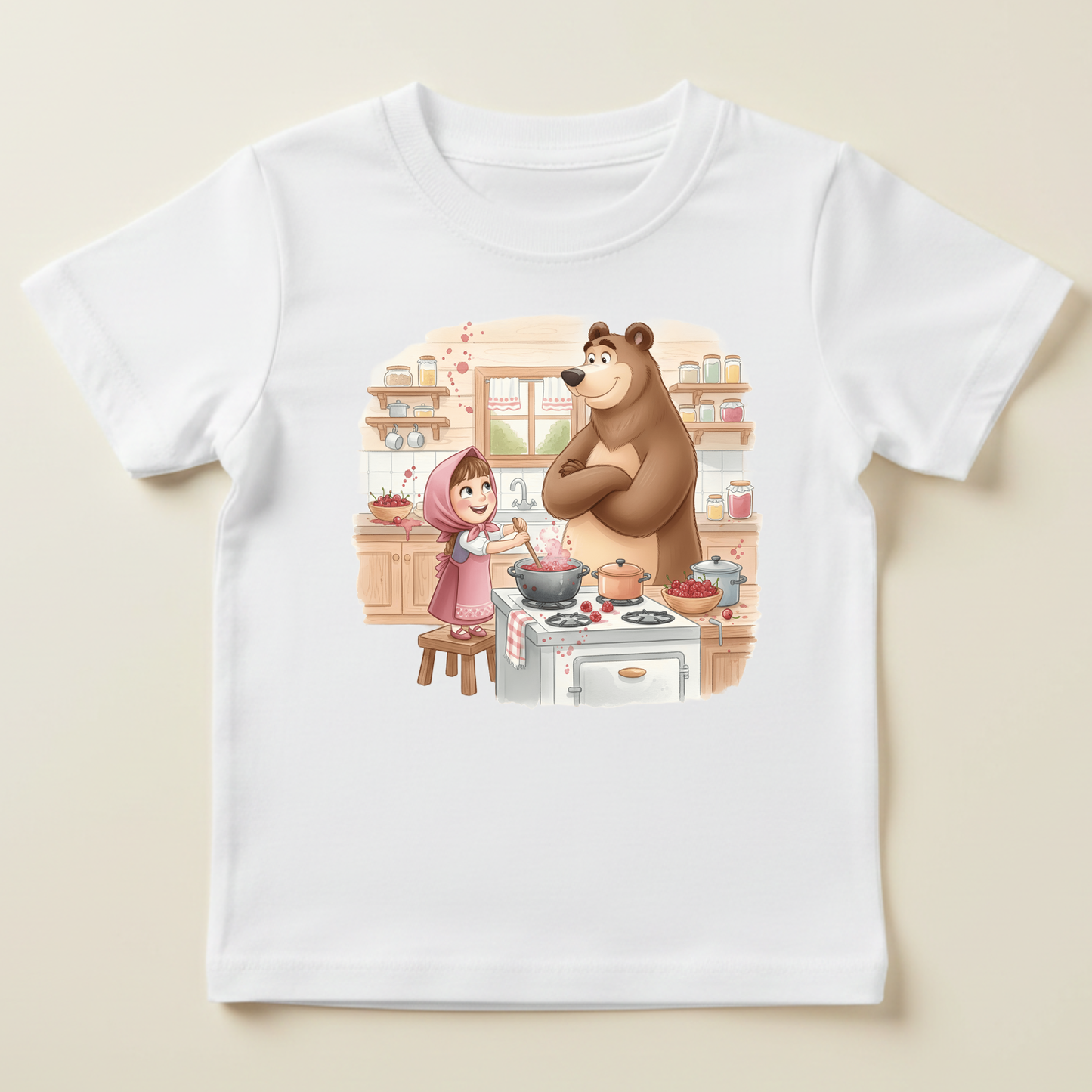 Tricou Masha și Ursul – Scenă de gătit