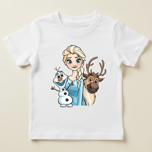 Tricou Frozen – Elsa, Olaf și Sven