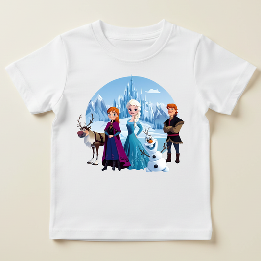 Tricou Frozen – Regatul de Gheață Elsa, Anna, Olaf