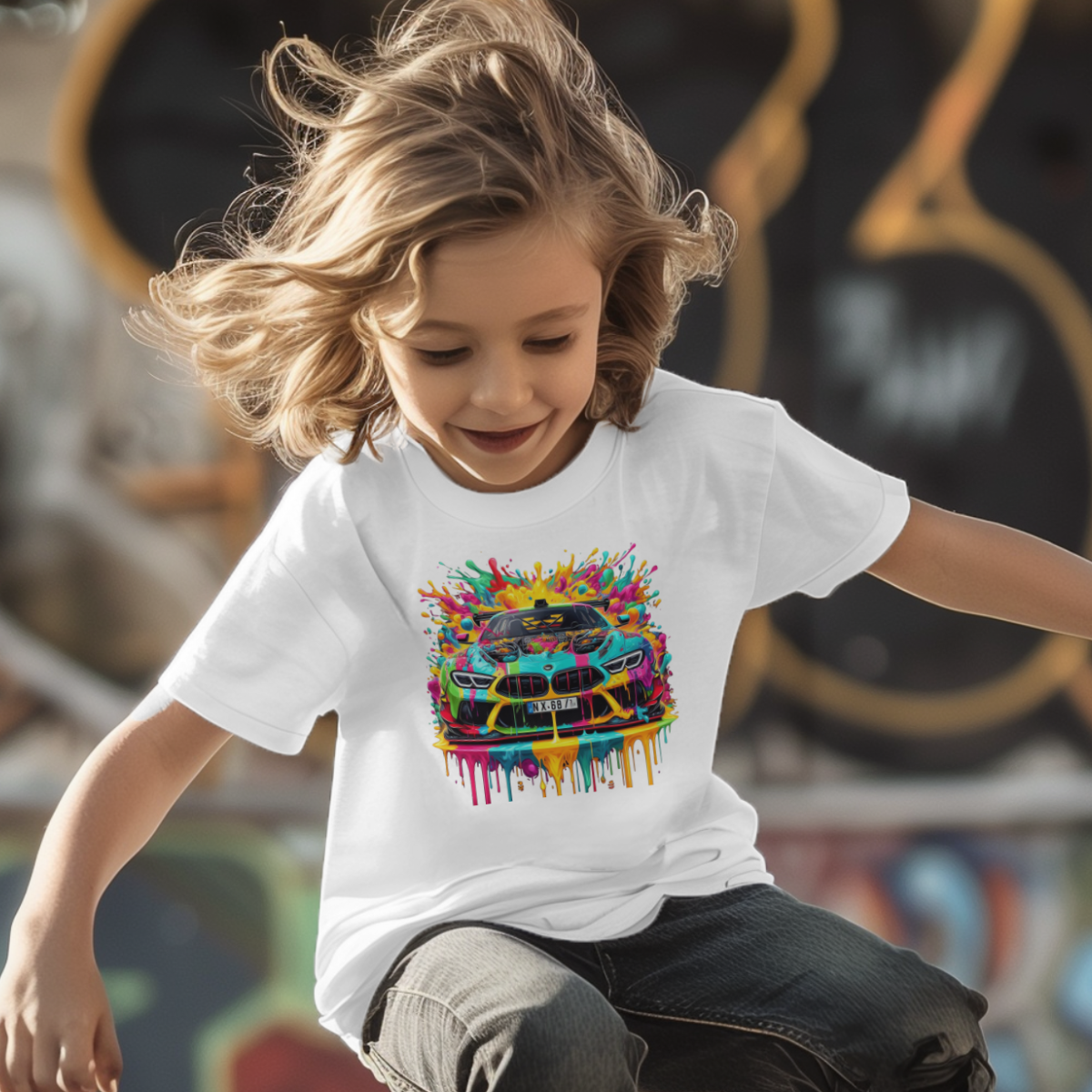 Tricou Mașină Cool și Colorată