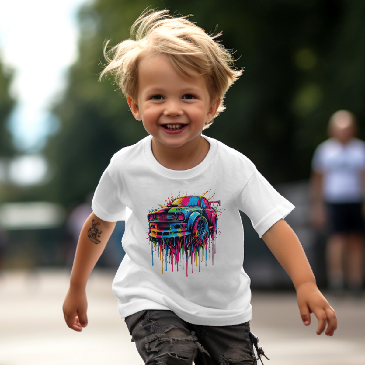 Tricou Mașină Neon Art