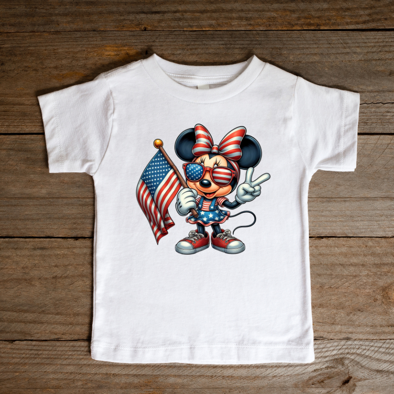 Tricou Minnie Patriotic - Stil American