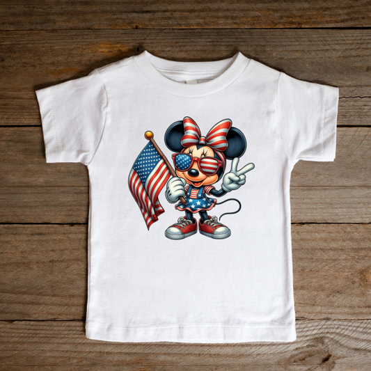 Tricou Minnie Patriotic - Stil American