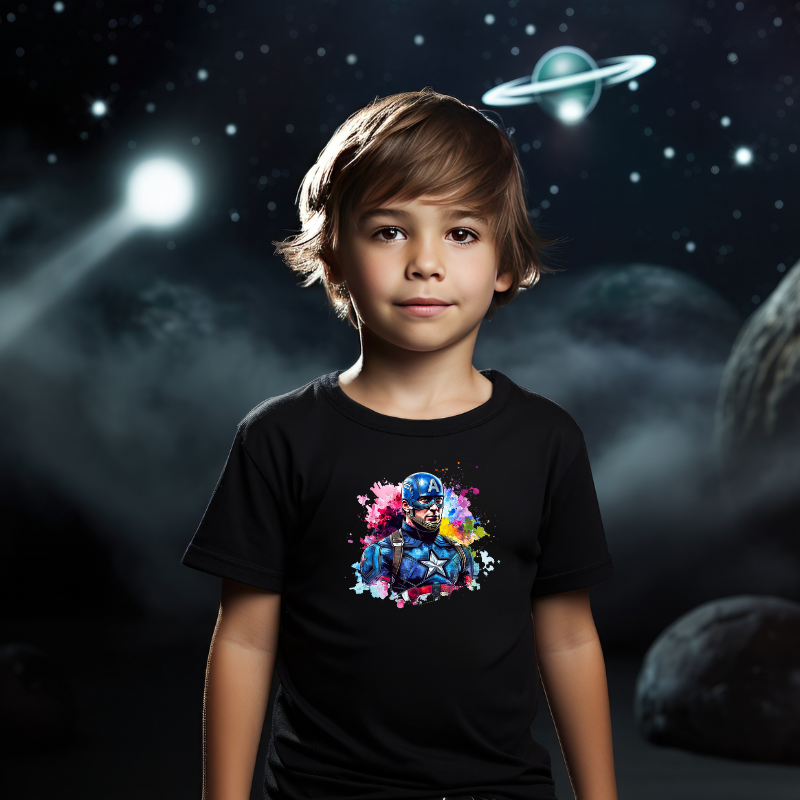 Tricou Captain America - Eroism și Culori Dinamice