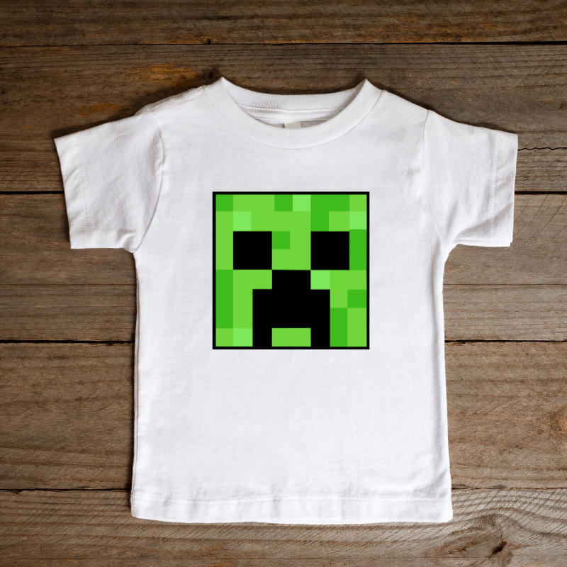 Tricou Minecraft Creeper Pixel Art
