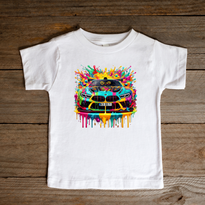 Tricou Mașină Cool și Colorată