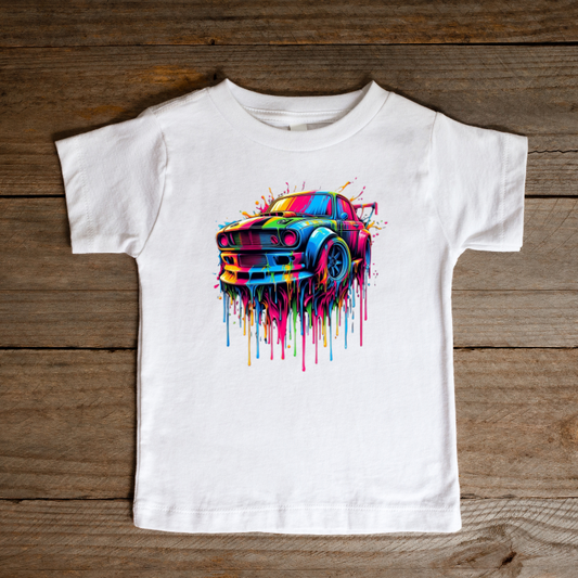 Tricou Mașină Neon Art